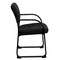 Emma and Oliver Leather Executive Side Reception Chair with Sled Base